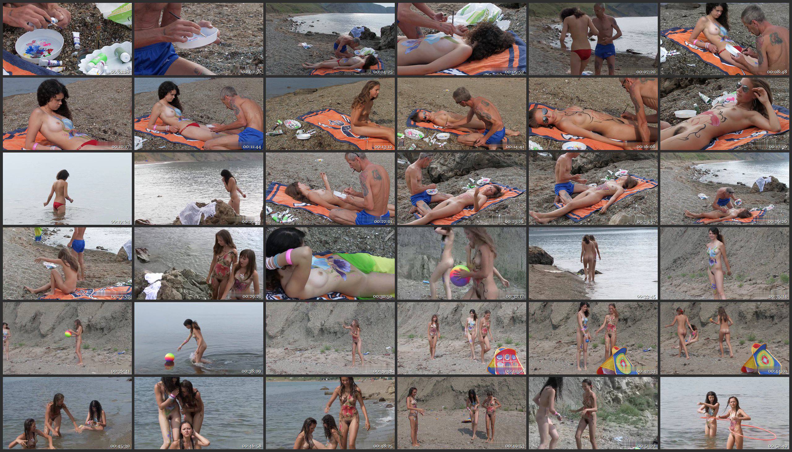 Candid-HD Body Art Nudist Beach. Part 1 - Thumbnails